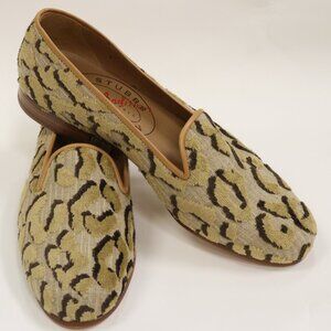 New Stubbs & Wootton Limited Edition Velvet Burnout Animal Print Size 7 Slippers